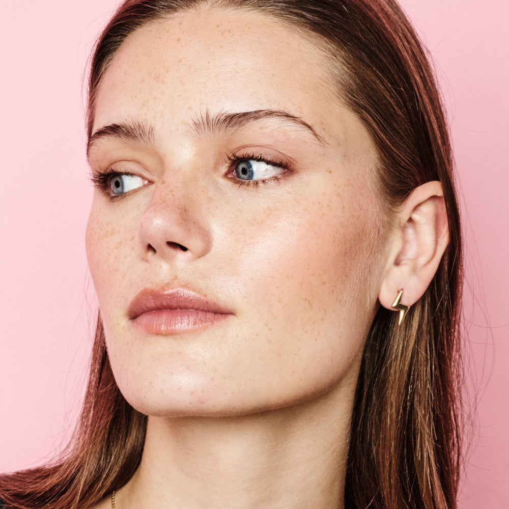 Mini Bubble Bolt Earrings - Gold Vermeil