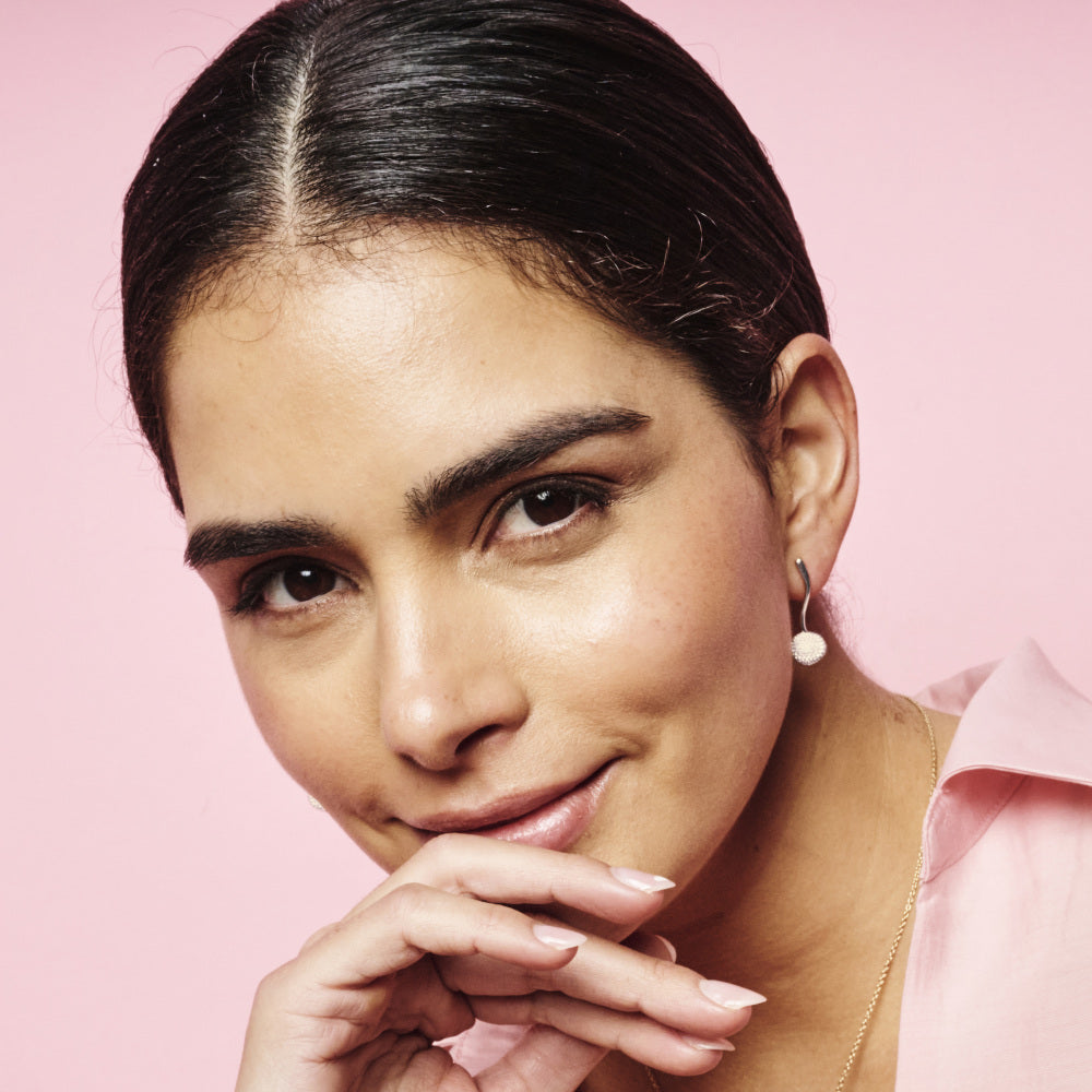 Pom Pom Drop Earrings - Sterling Silver