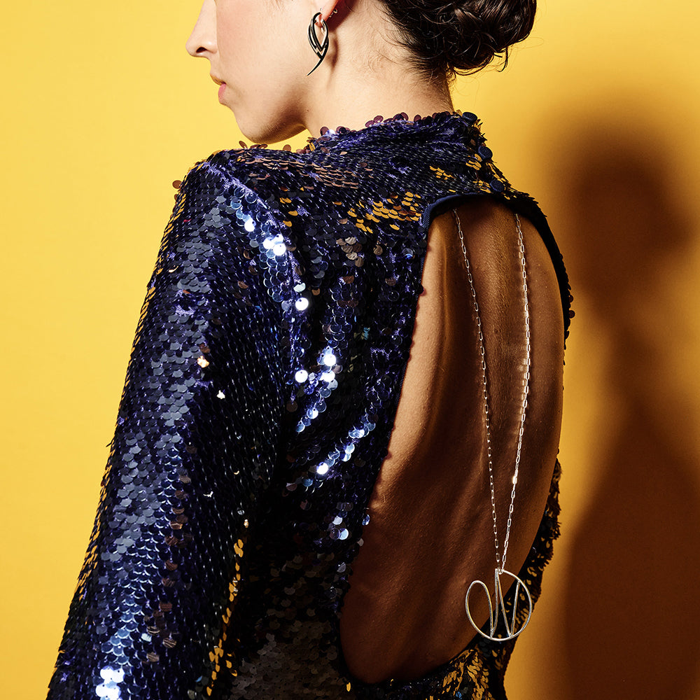 Alphabet Hoop Pendant Necklace (Large) - Gold Vermeil