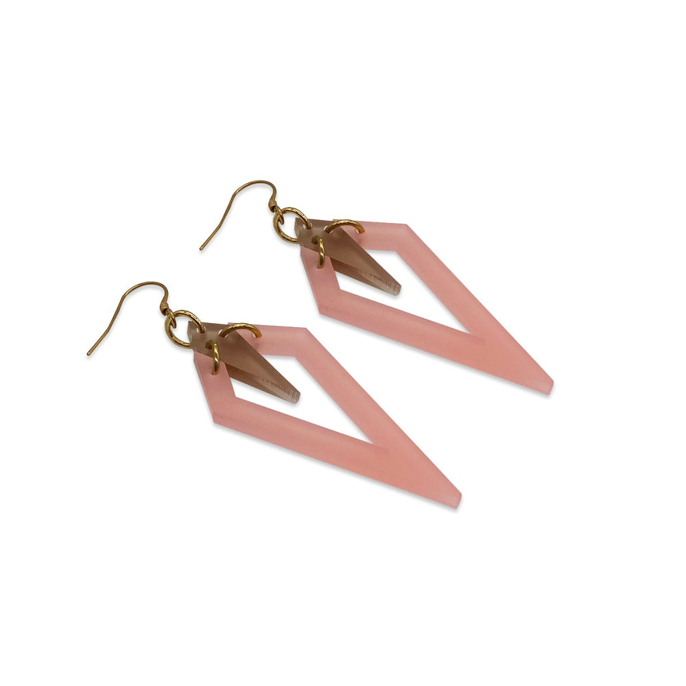 Arrowhead Earrings - Blush & Champagne