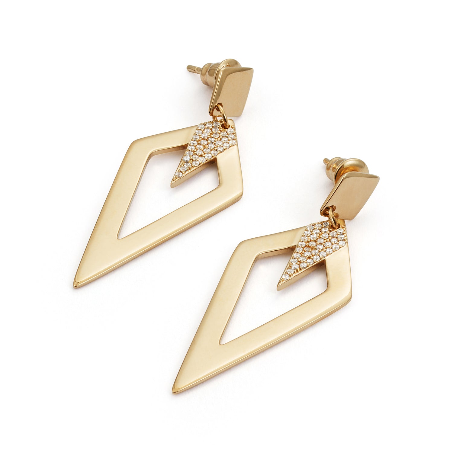 Arrowhead Earrings - Gold Vermeil