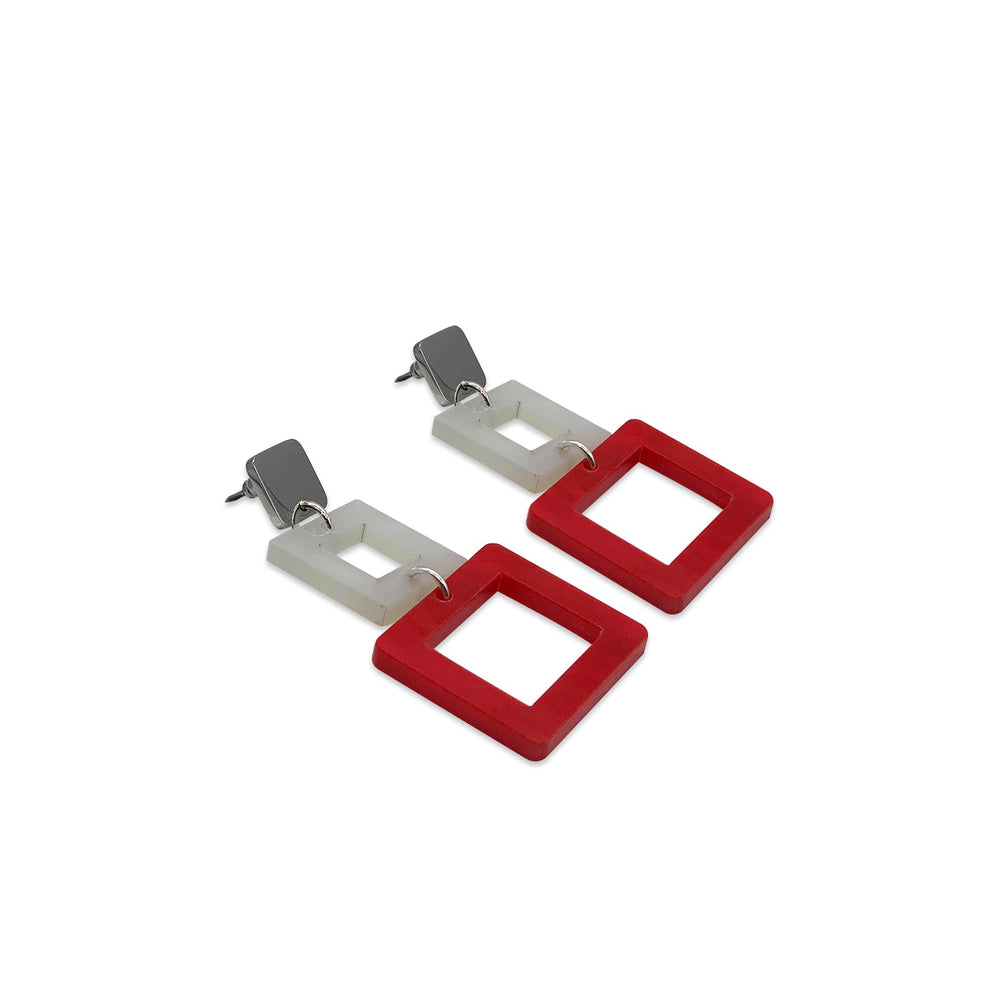 Cubes - Red Pearl & Mother of Pearl