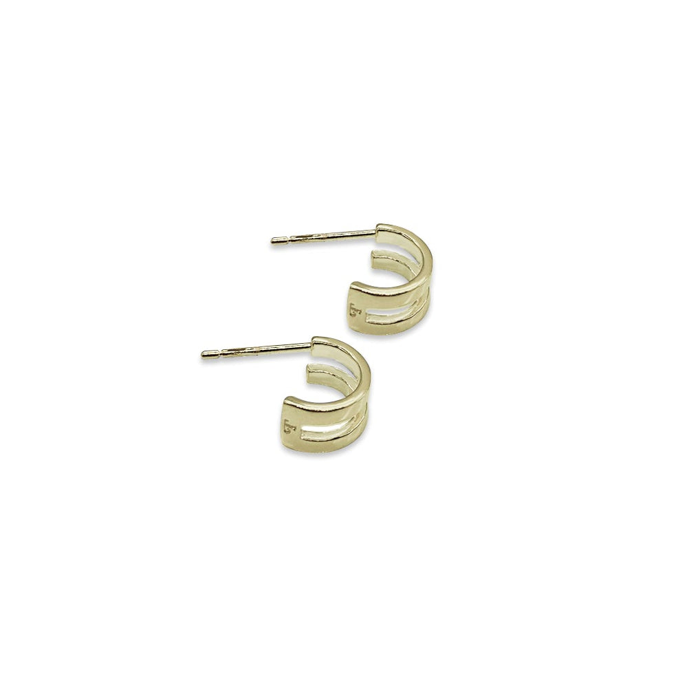 Double Hoop Ear Cuffs - Gold Vermeil