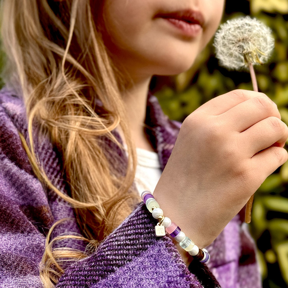 Toolally x LBC Bracelet - Purple Tweed