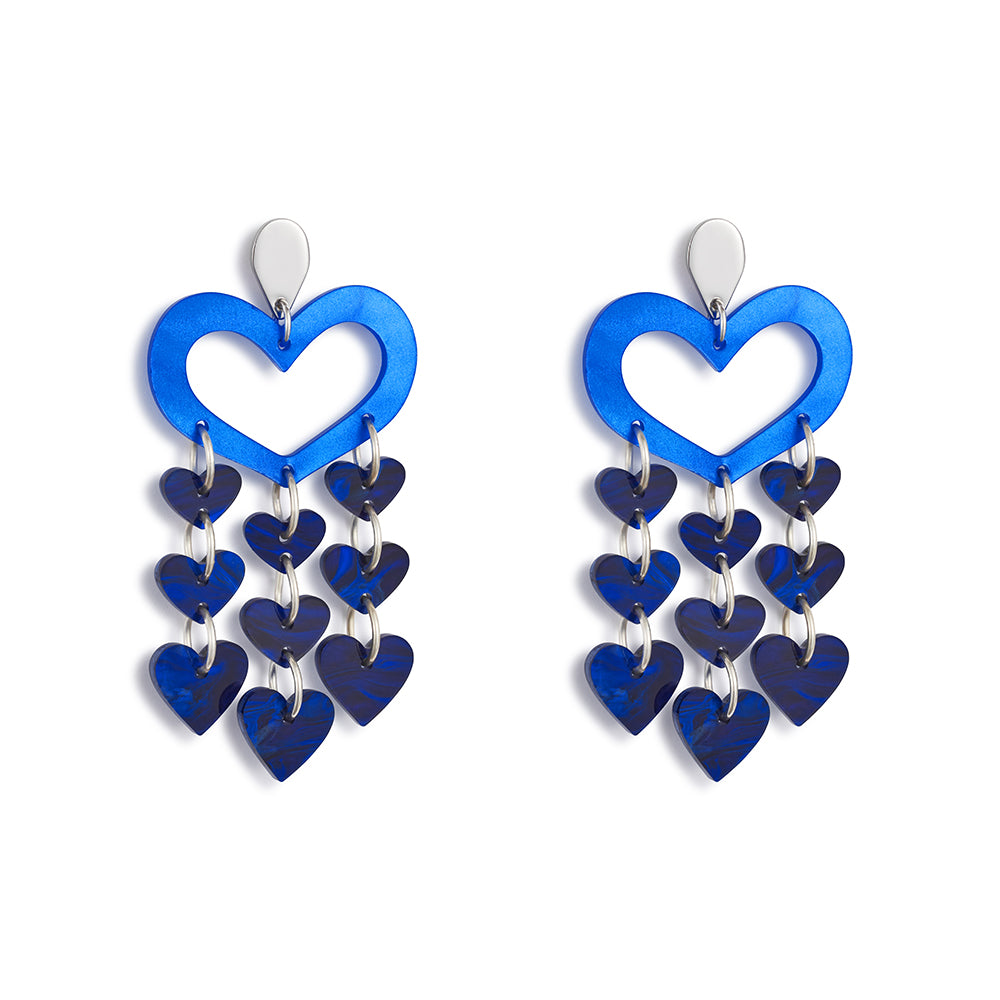 Heart Chandeliers - Royal Blue