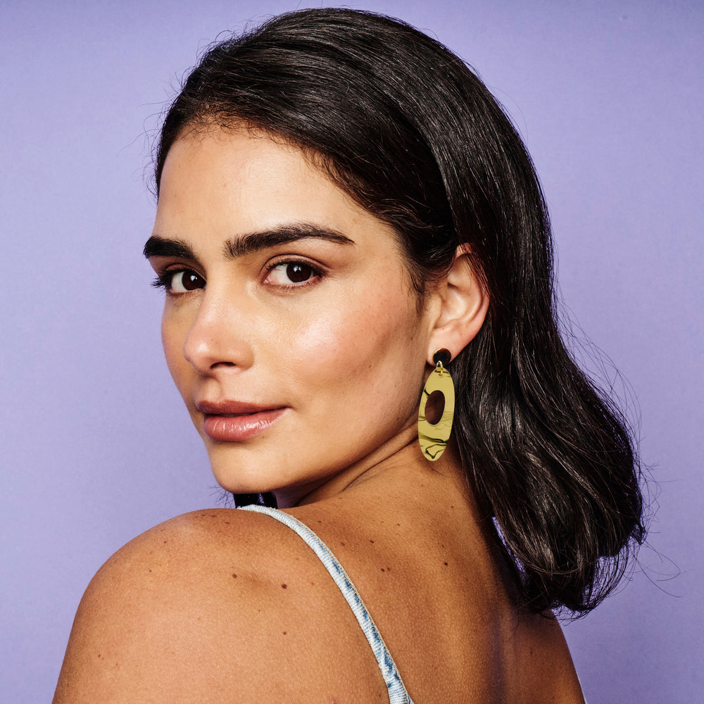 Hepworth Earrings - White Tortoiseshell