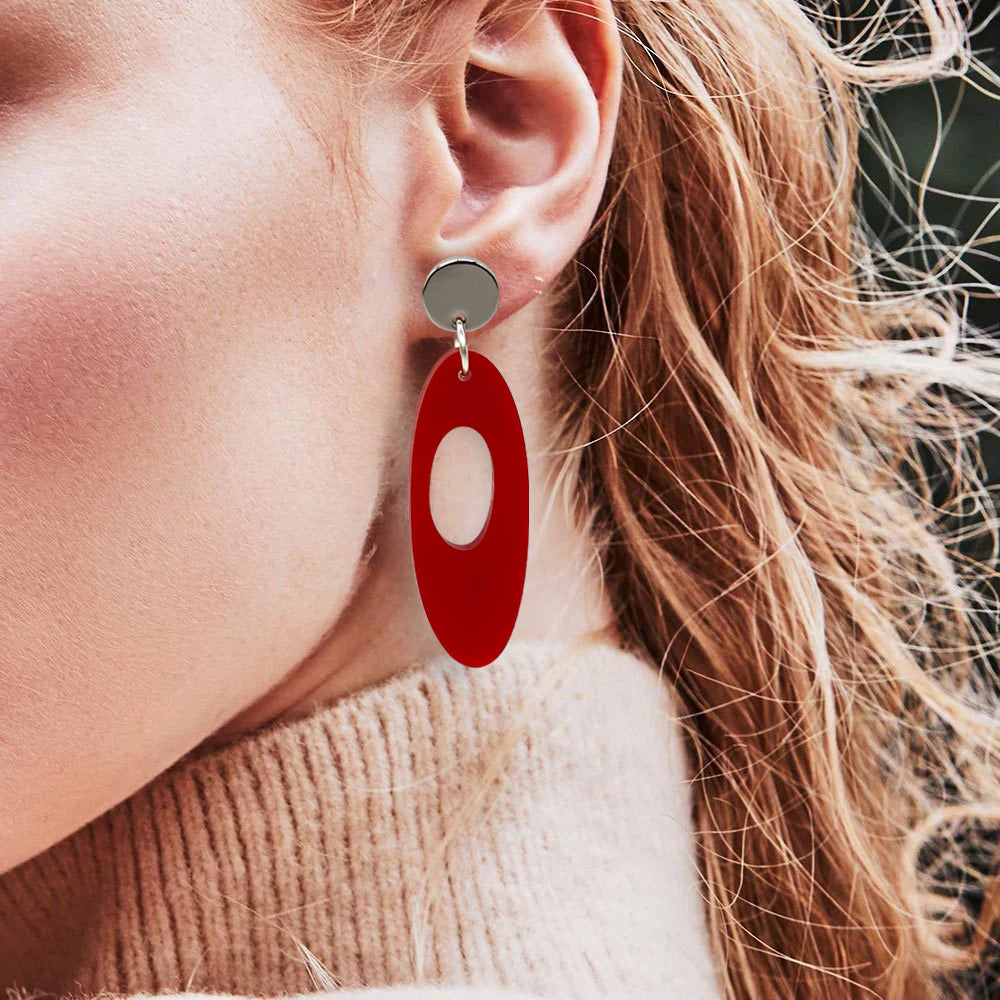 Hepworth Earrings - Royal Red