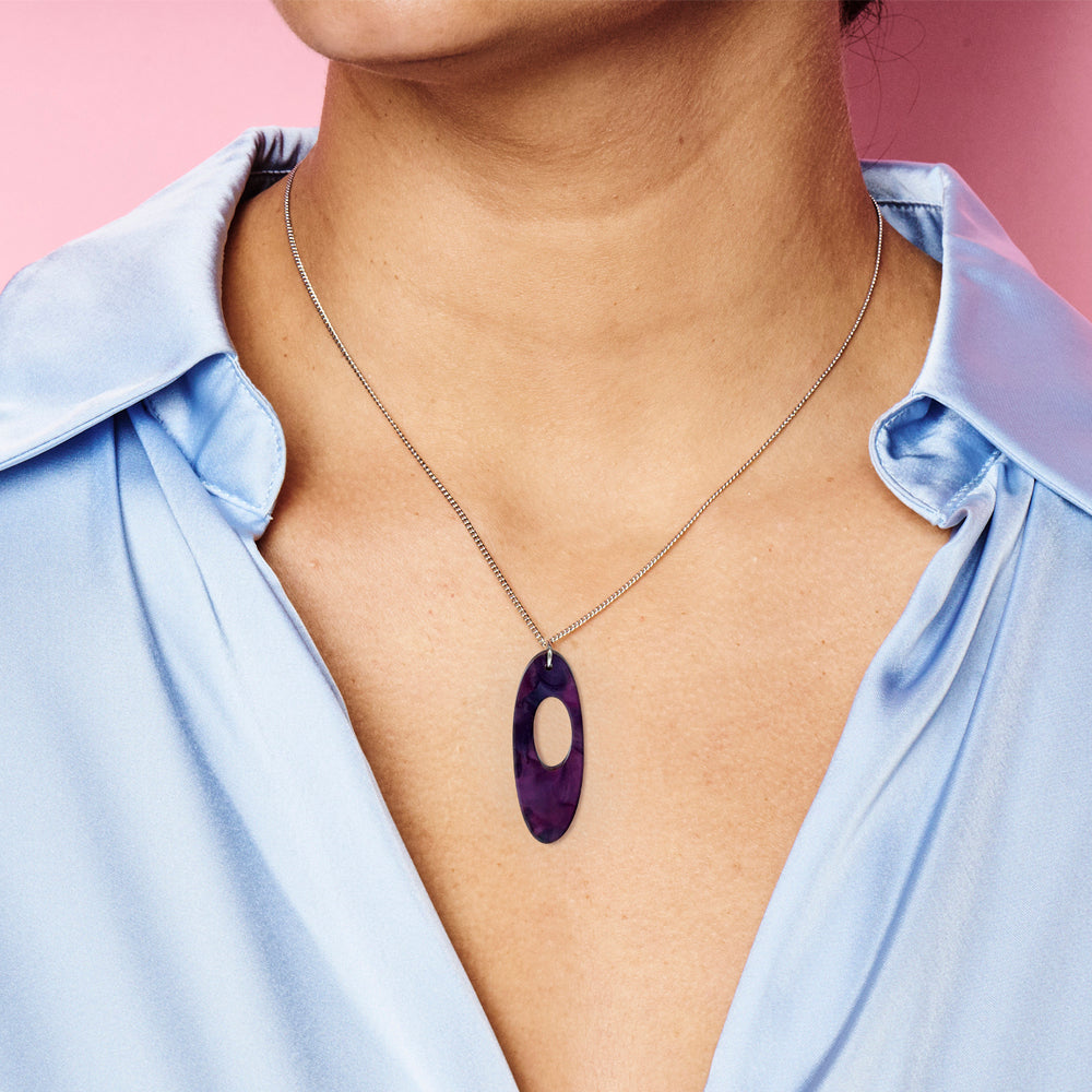 Hepworth Pendant - Amethyst Pearl