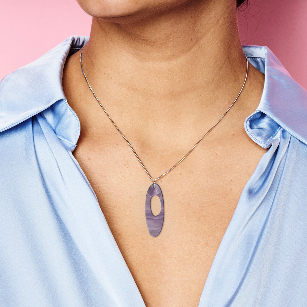Hepworth Pendant - Mauve Pearl
