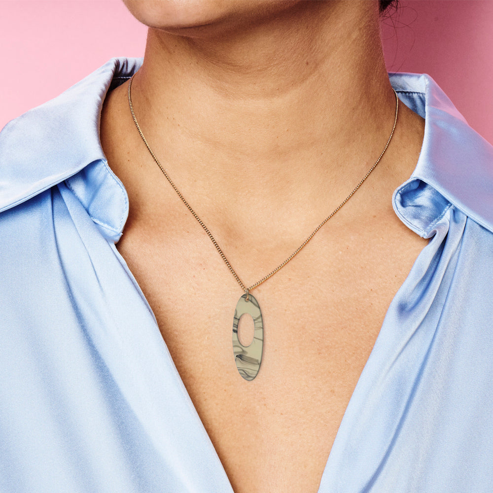 Hepworth Pendant - White Tortoiseshell