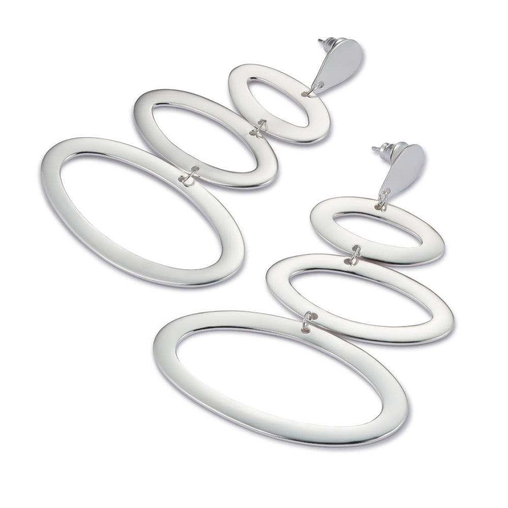 Large Ellipses - Sterling Silver
