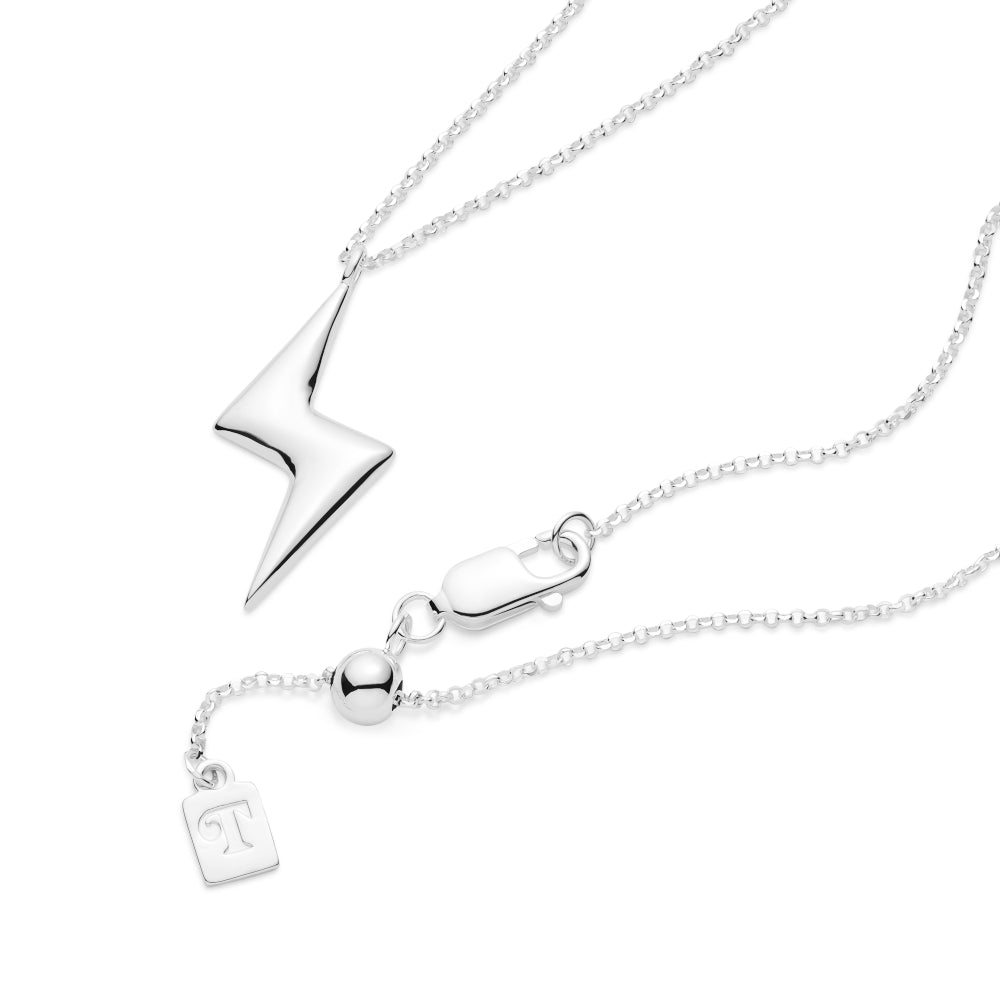 Mini Bubble Bolt Pendant - Sterling Silver