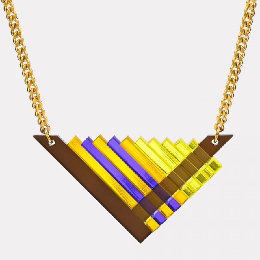 The Missoula Necklace - Purple & Yellow