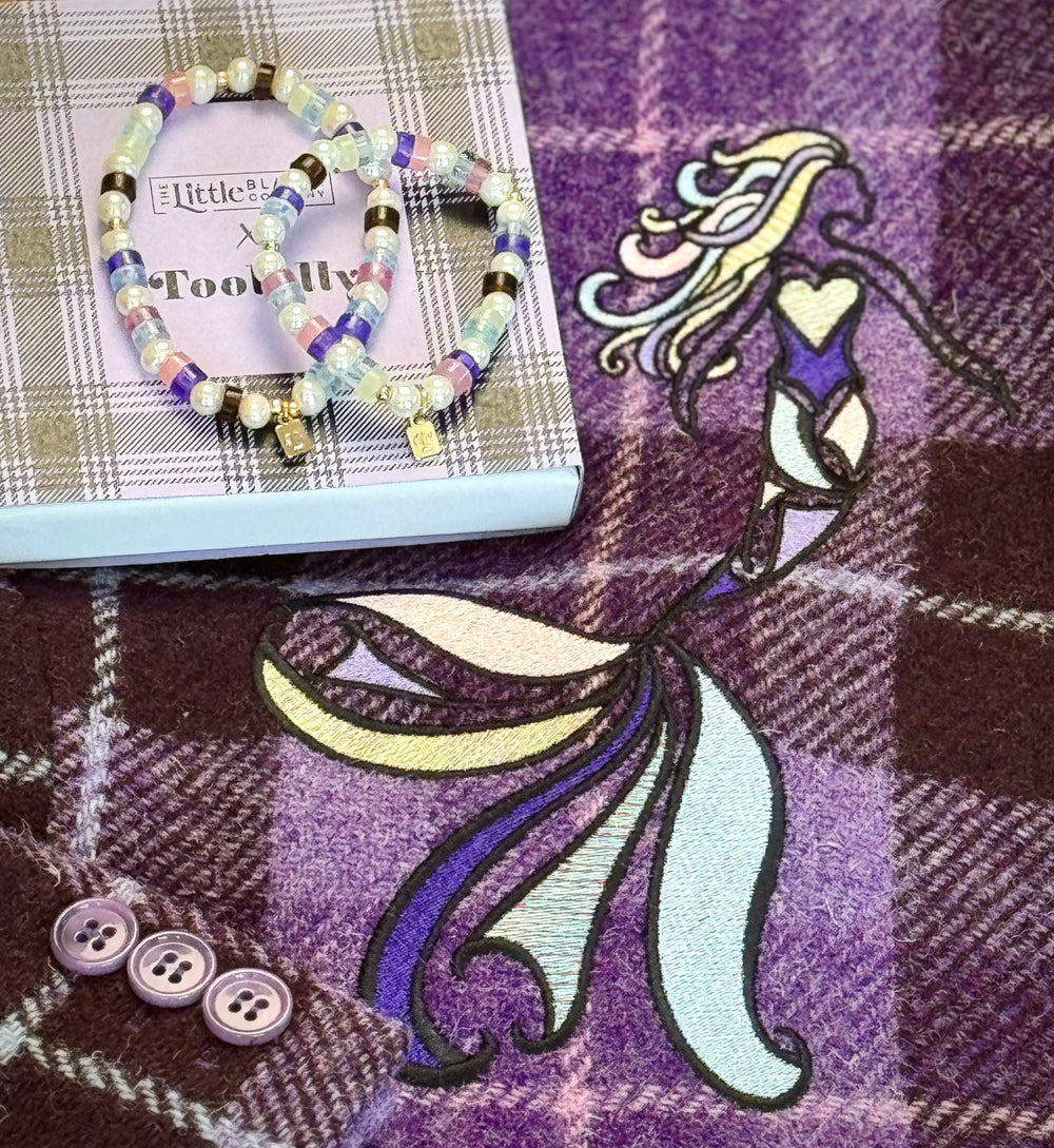 Toolally x LBC Bracelet - Purple Tweed
