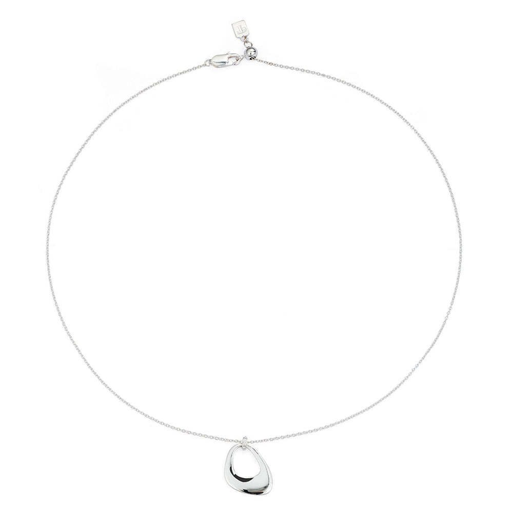 Pebble Drop Pendant Necklace - Sterling Silver