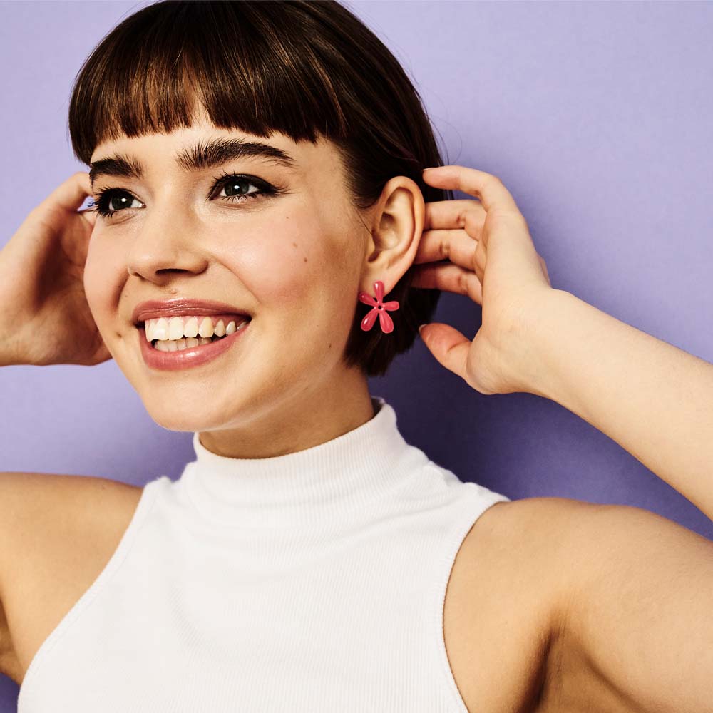 Farrahs - Sterling Silver & Pink Enamel