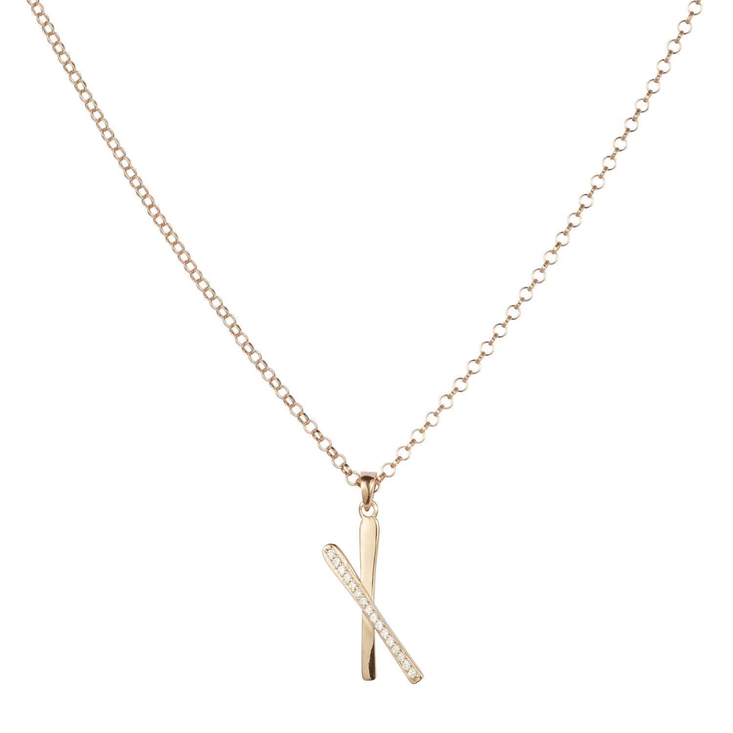 Snow Kiss Pendant Necklace Gold Vermeil Cubic Zirconia – Toolally