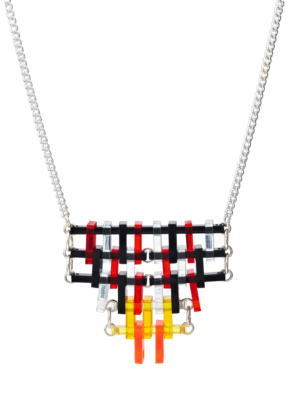 The Tahoma Necklace - Black / Red / Glacier
