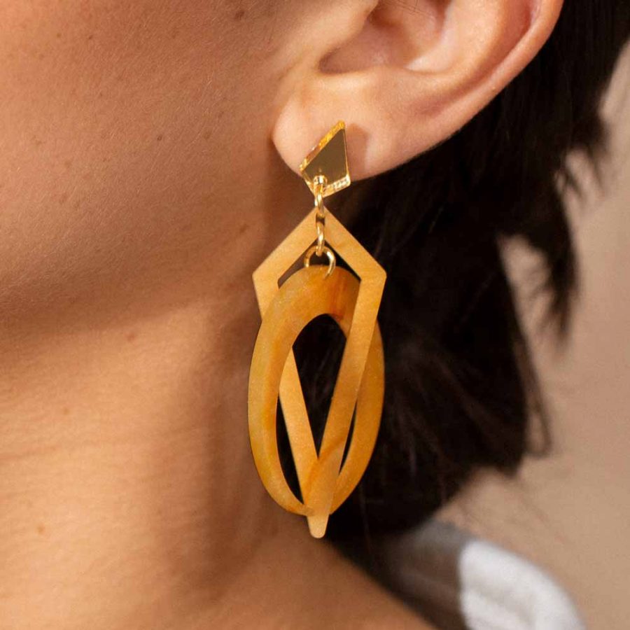 Crescent Hoop Earrings - Mica