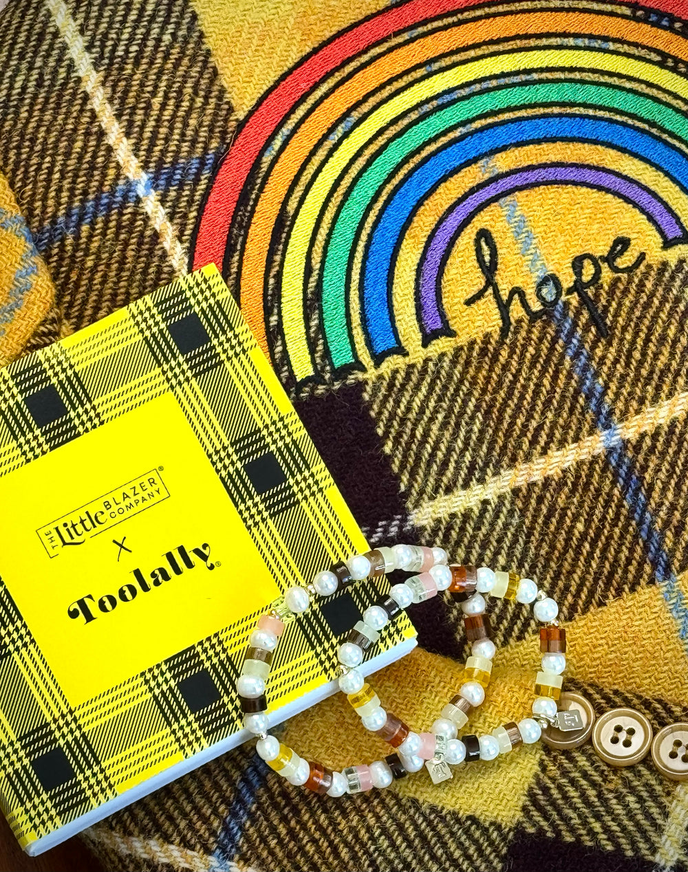 Toolally x LBC Bracelet - Yellow Tweed