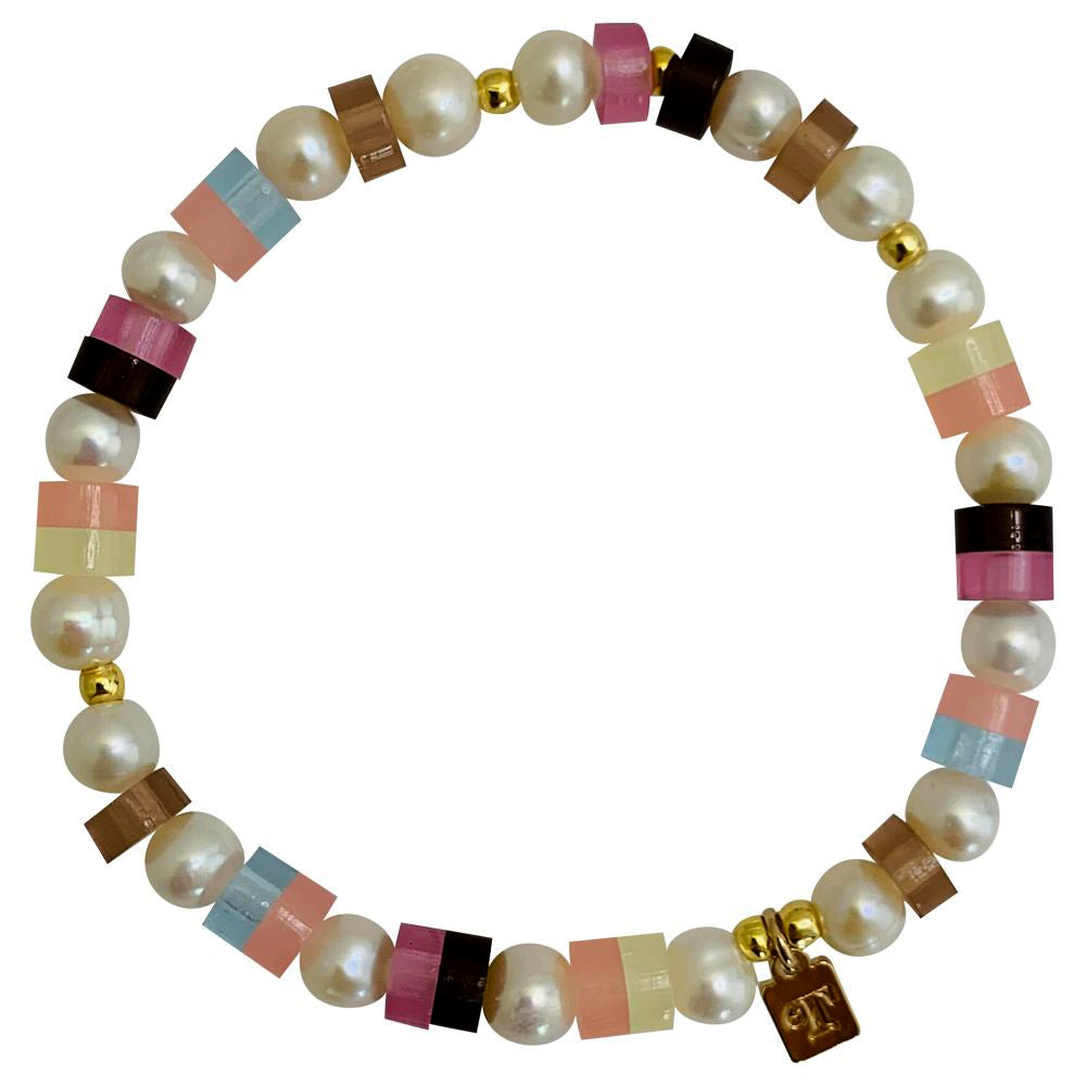 Toolally x LBC Bracelet - Pink Tweed