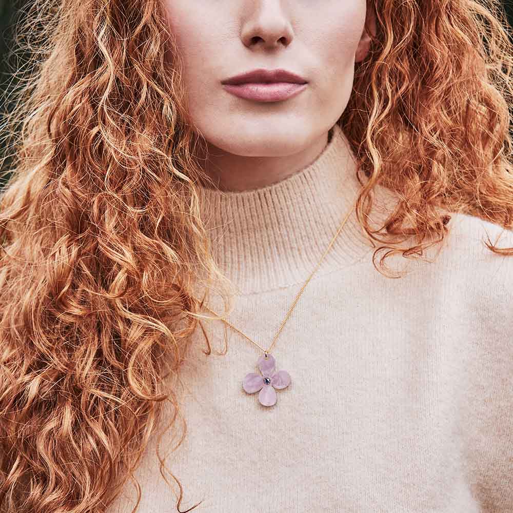 Toolally Daisy Pendant Lilac Pearl