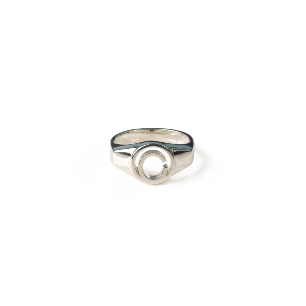 Alphabet Signet Ring - Sterling Silver