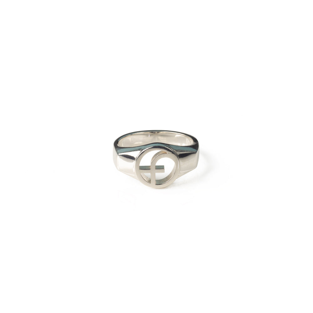 Alphabet Signet Ring - Sterling Silver