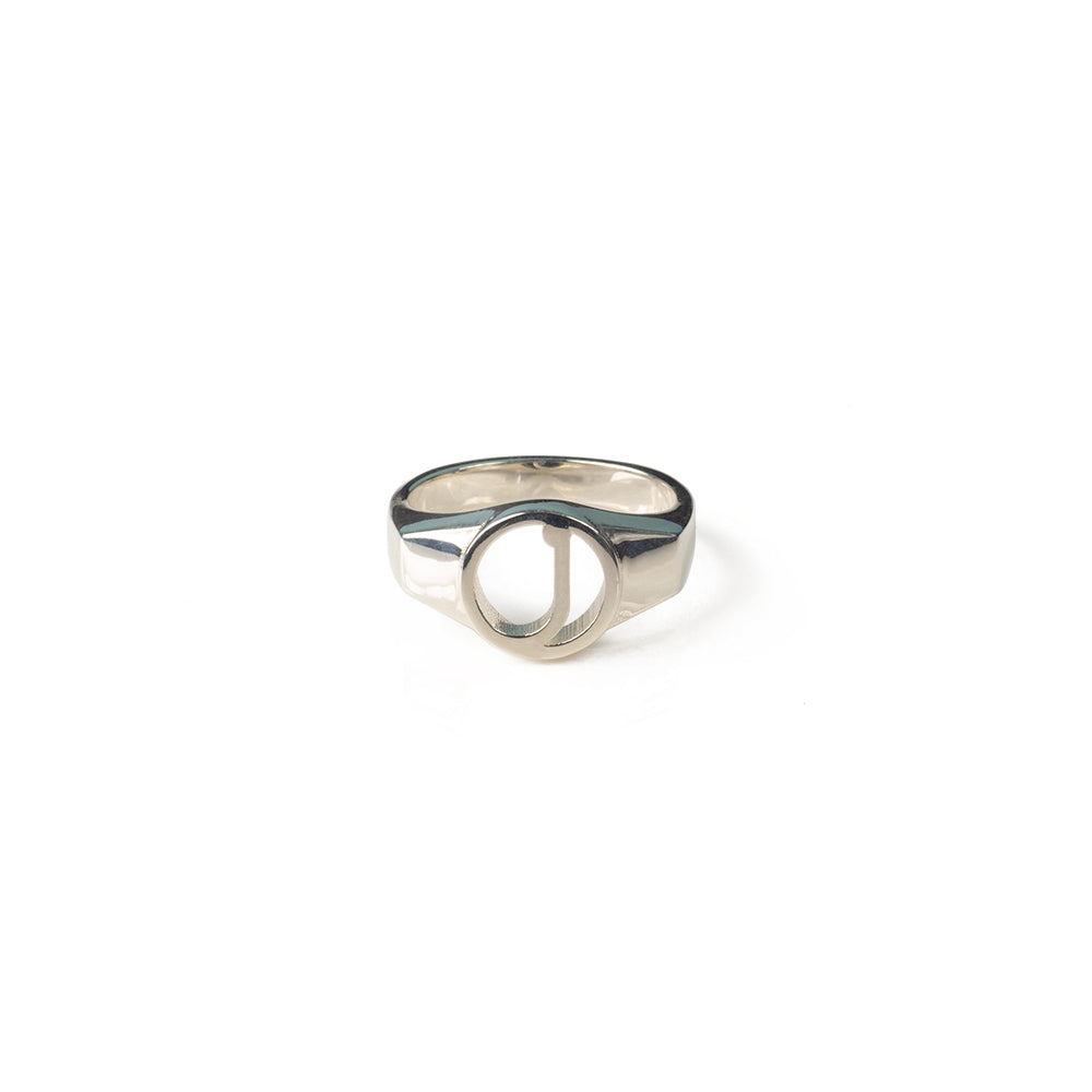 Alphabet Signet Ring - Sterling Silver