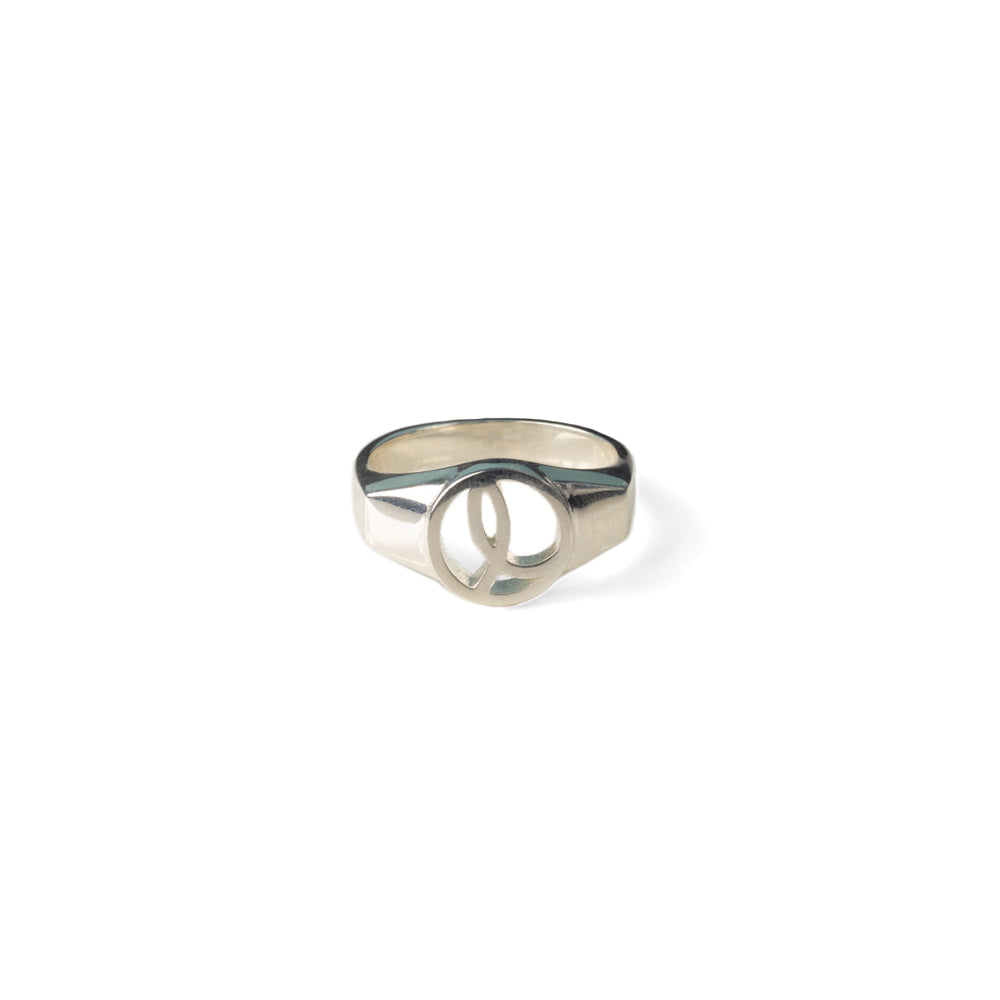 Alphabet Signet Ring - Sterling Silver