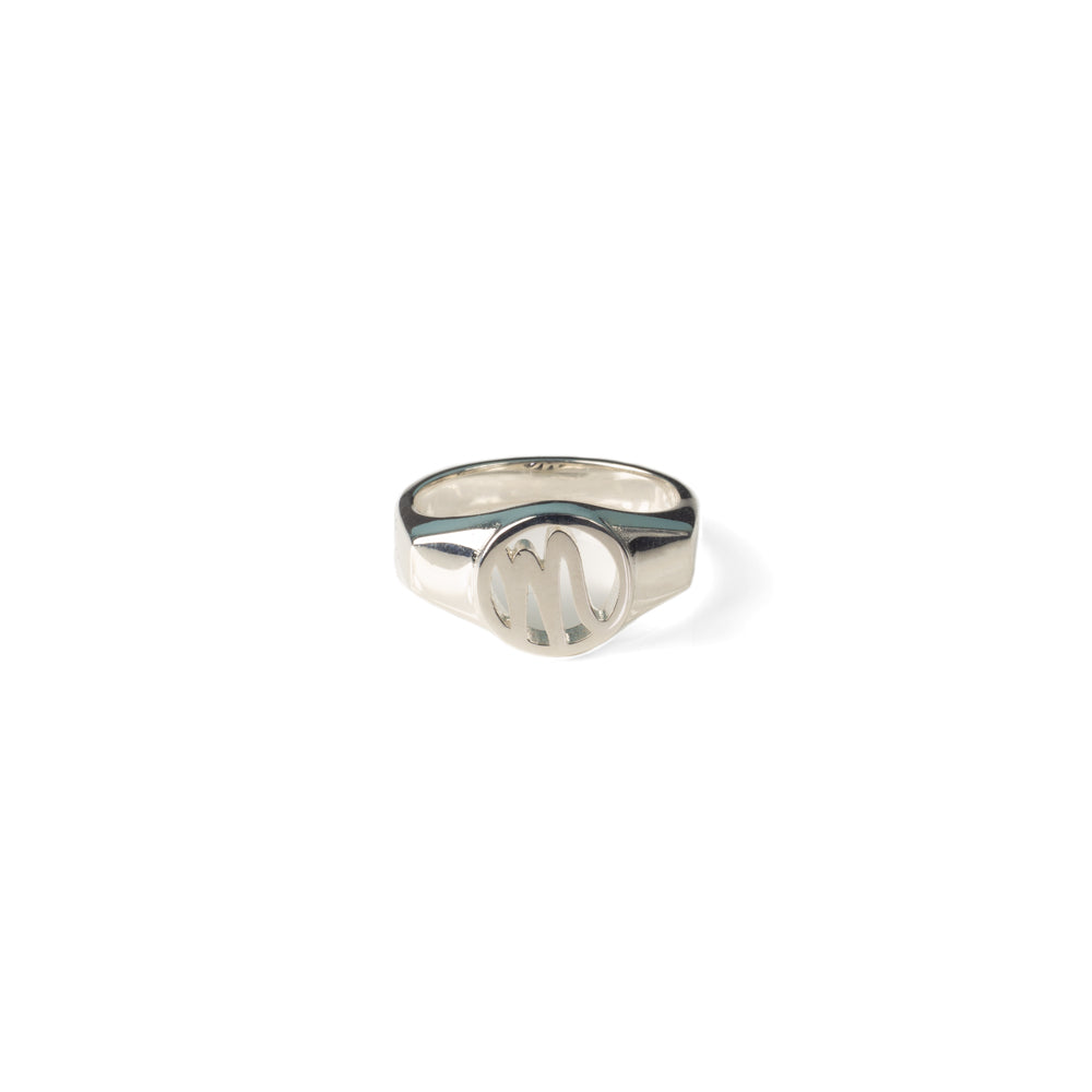 Alphabet Signet Ring - Sterling Silver