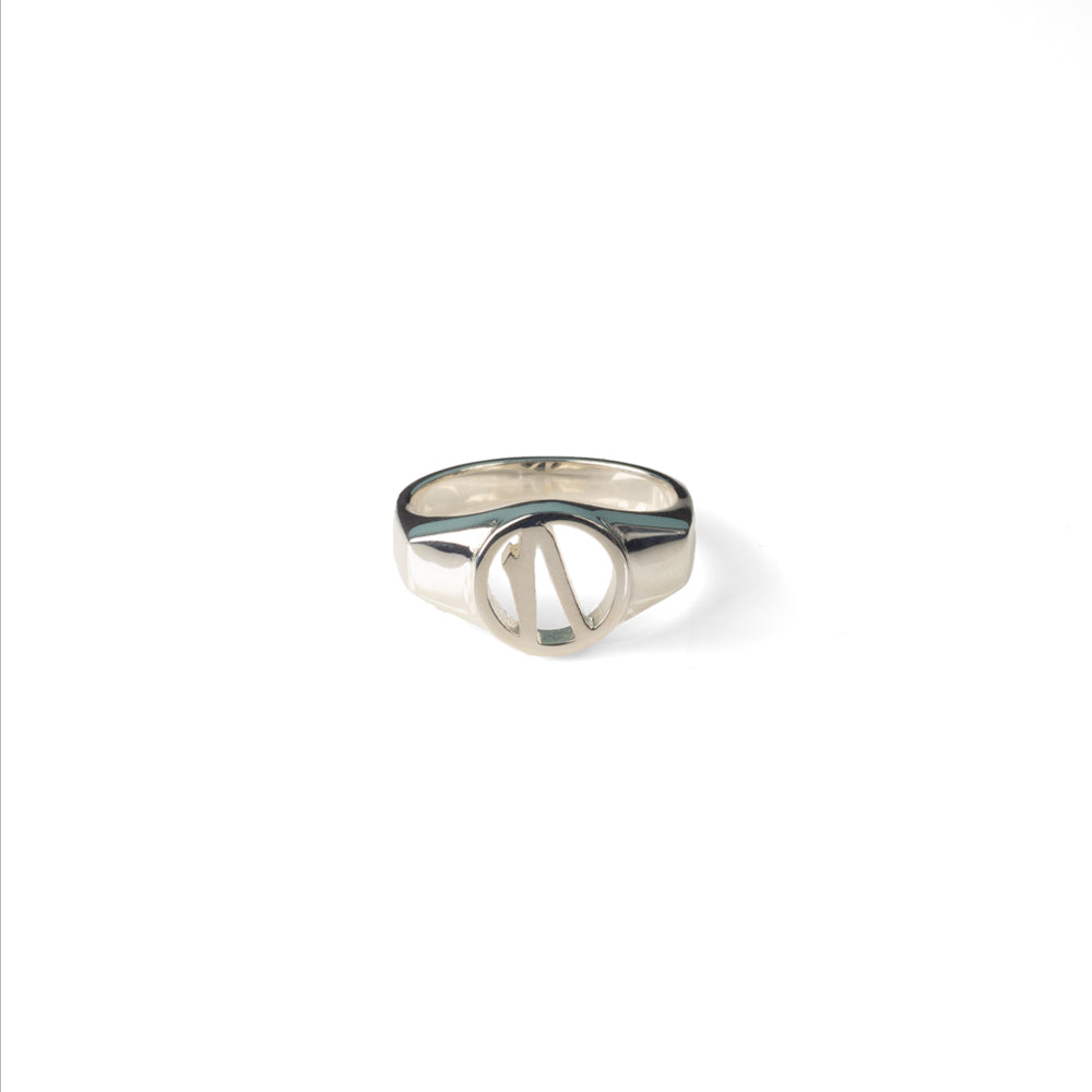 Alphabet Signet Ring - Sterling Silver