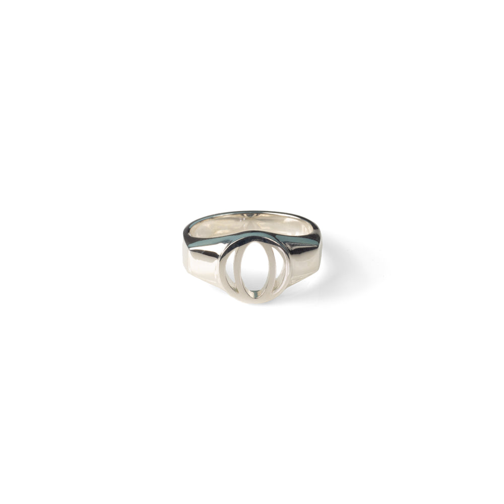 Alphabet Signet Ring - Sterling Silver