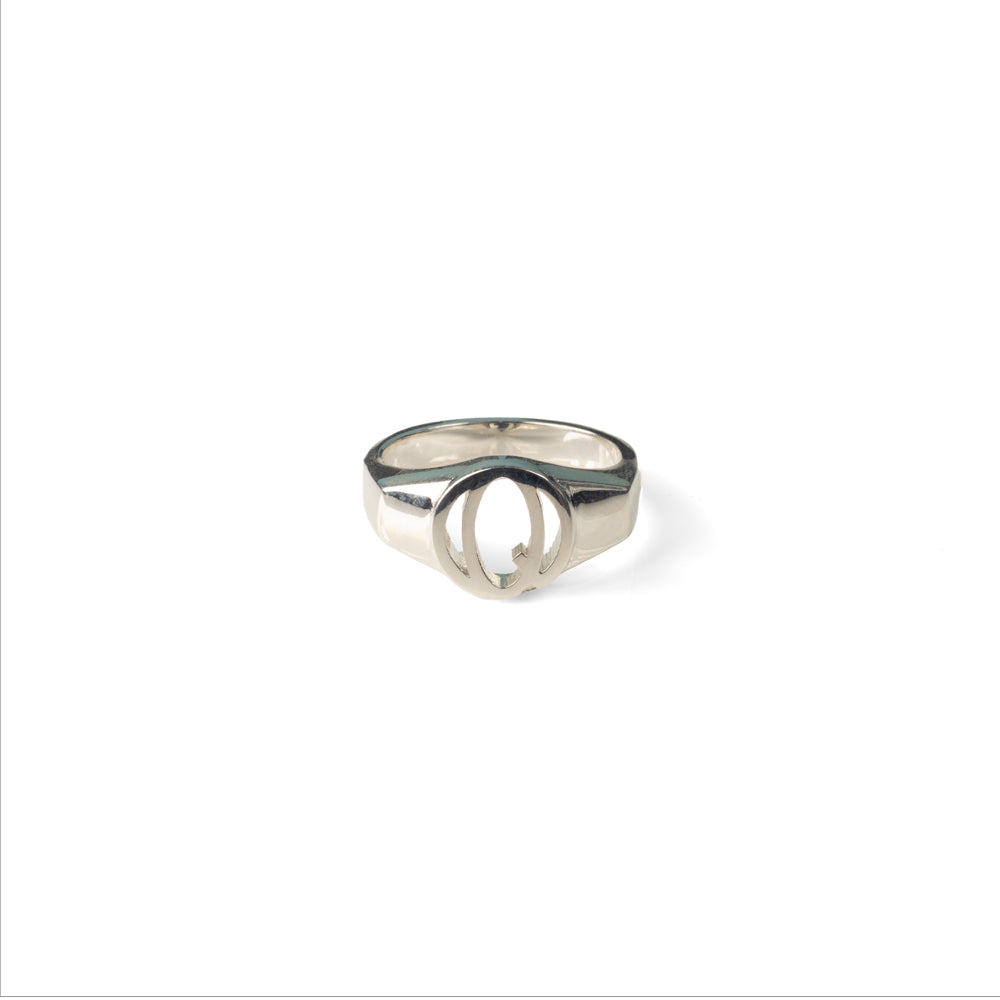 Alphabet Signet Ring - Sterling Silver