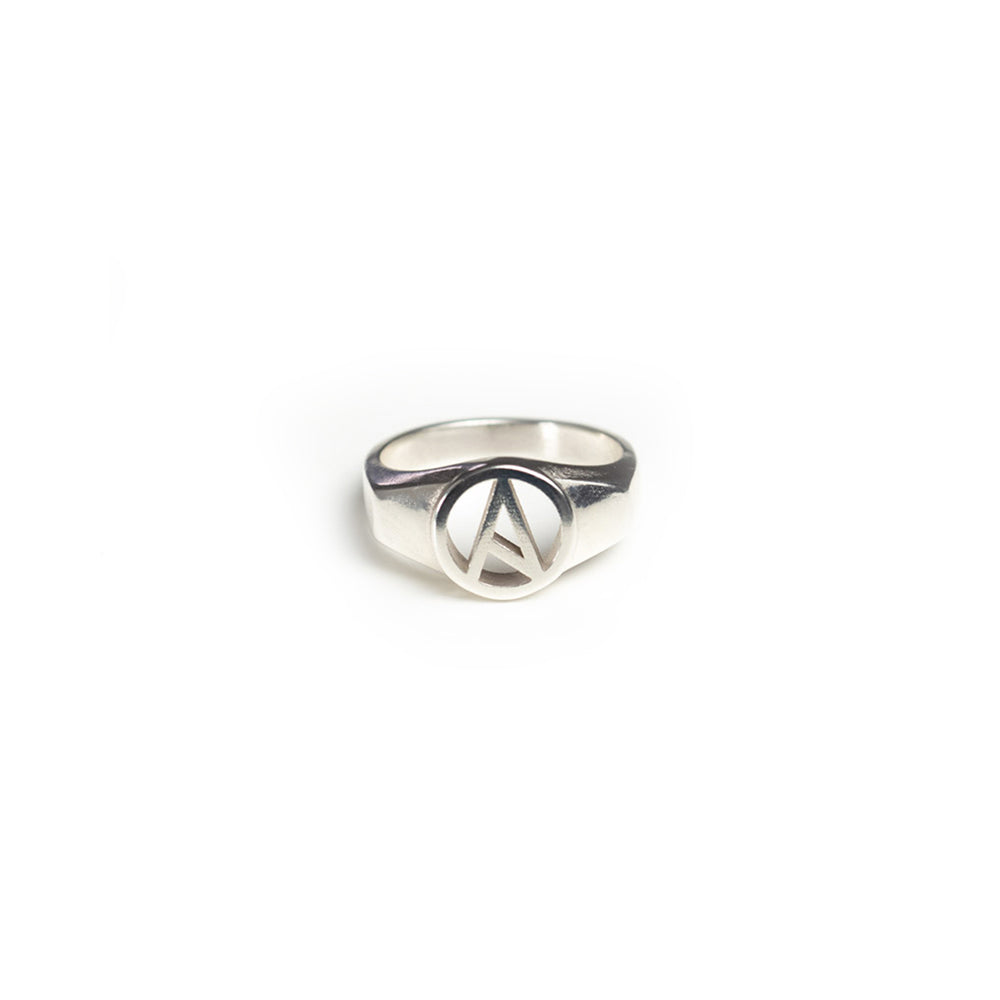 Alphabet Signet Ring - Sterling Silver