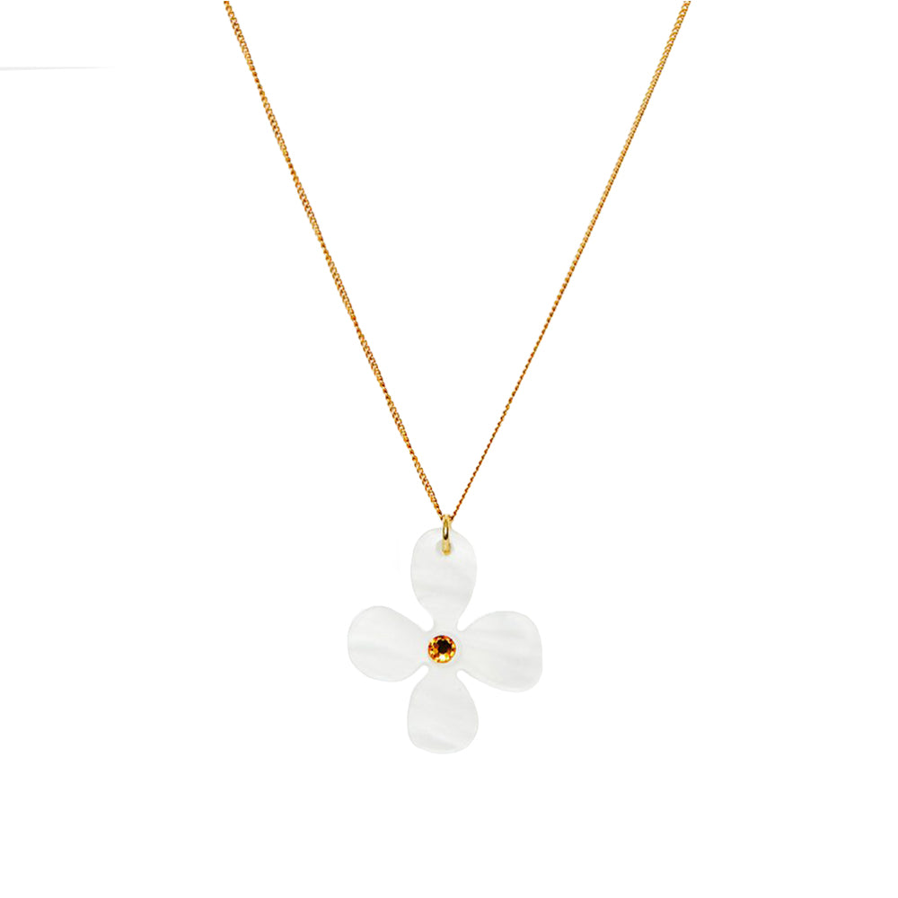 Daisy Pendant Necklace - Summer White