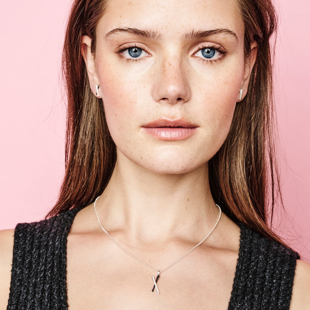 Snow Kiss Pendant Necklace - Sterling Silver & Cubic Zirconia