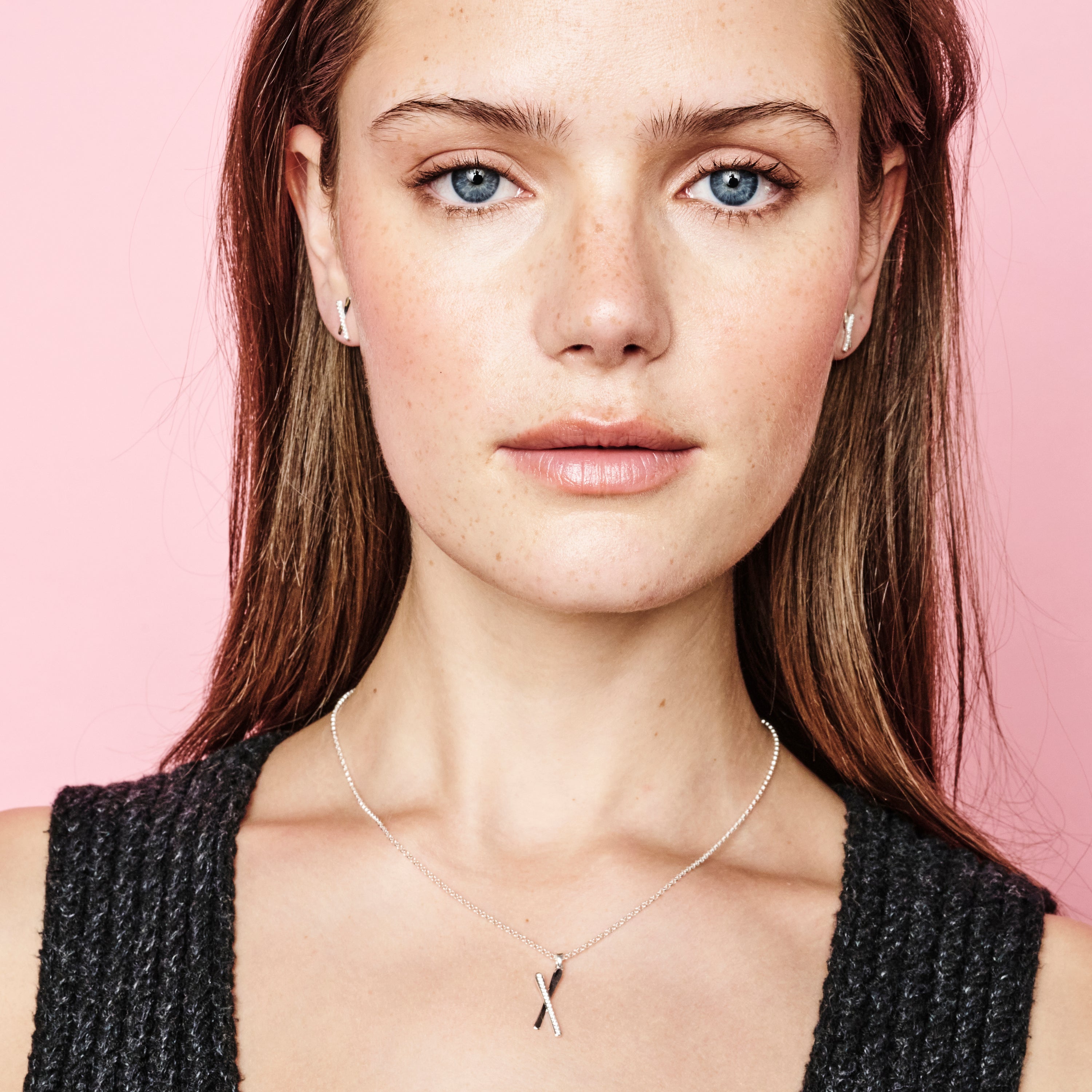 Snow Kiss Pendant Necklace - Sterling Silver & Cubic Zirconia