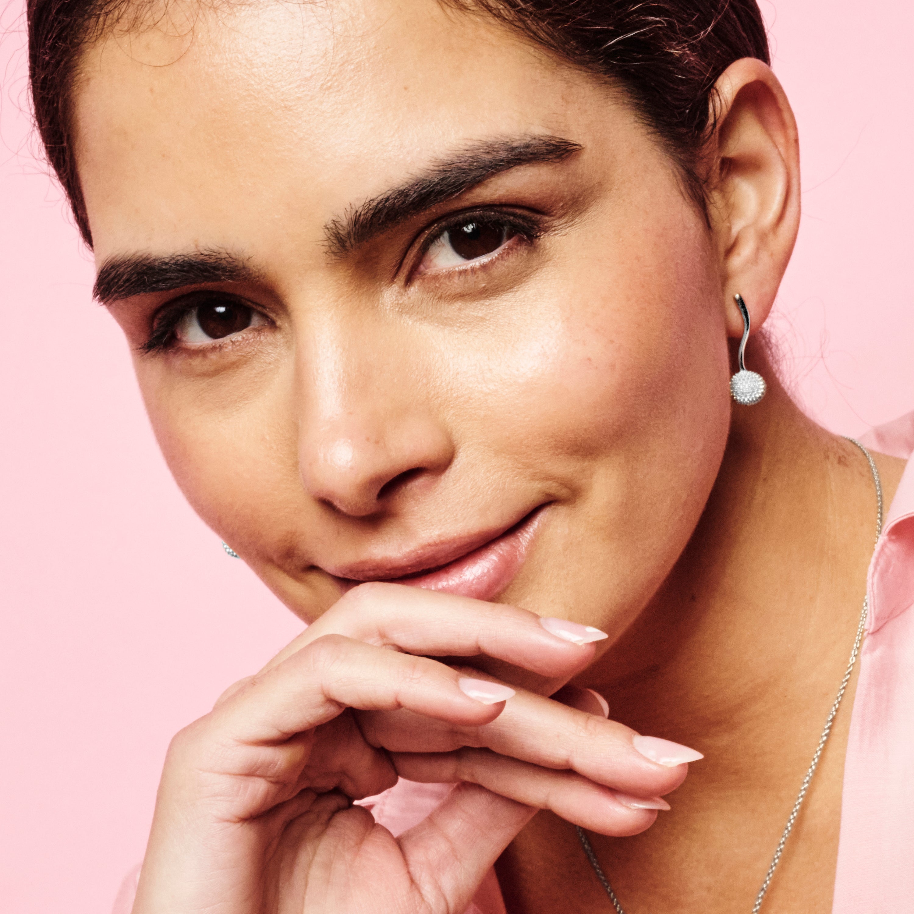 Pom Pom Drop Earrings - Sterling Silver