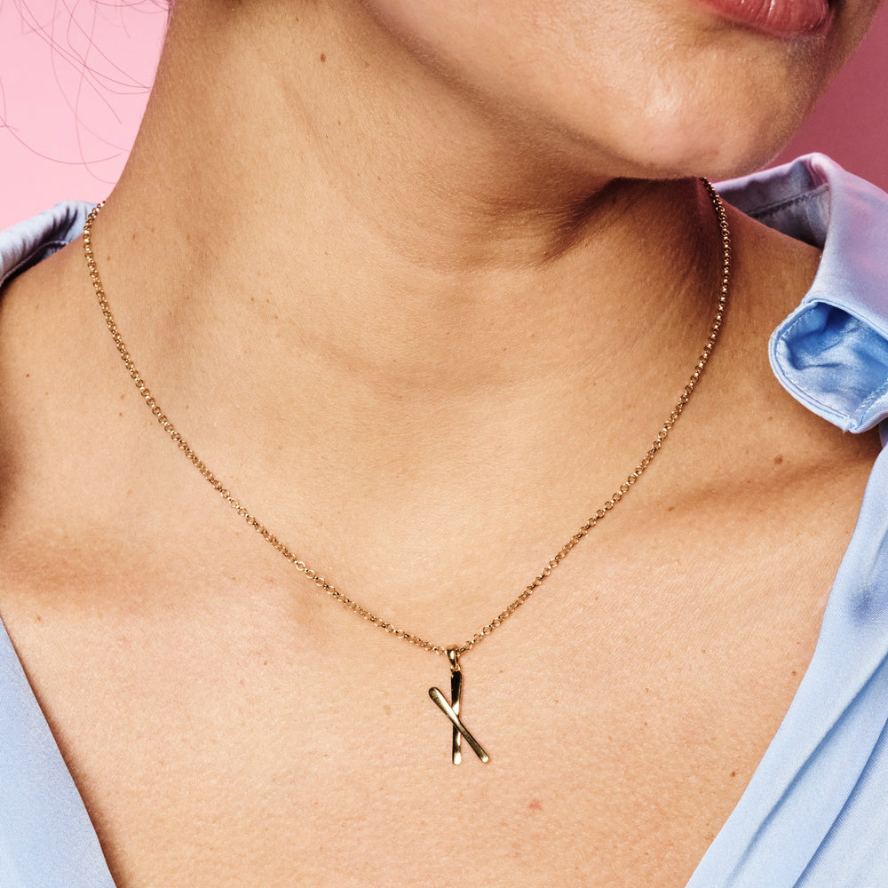 Snow Kiss Pendant Necklace - Gold Vermeil