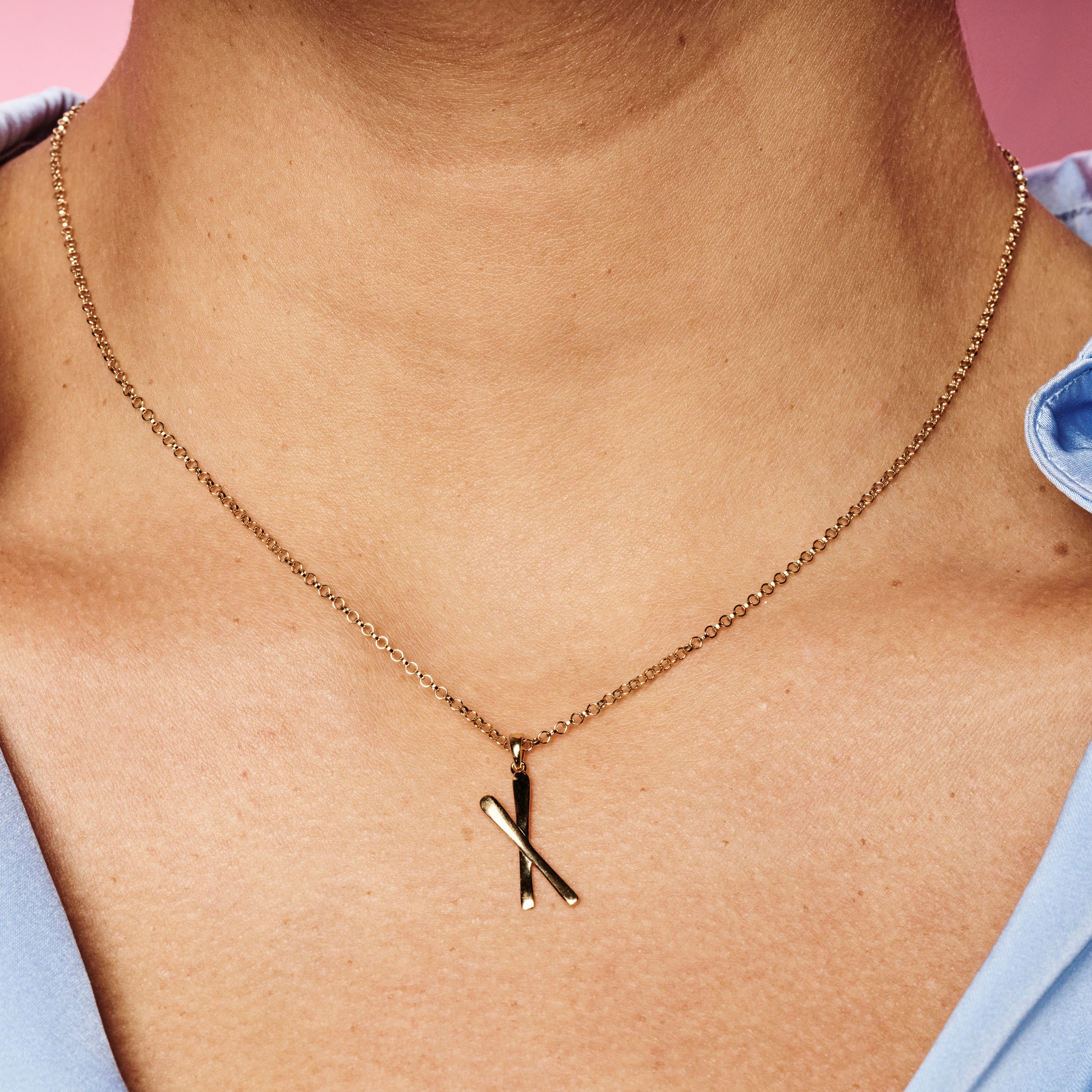 Snow Kiss Pendant Necklace - Gold Vermeil