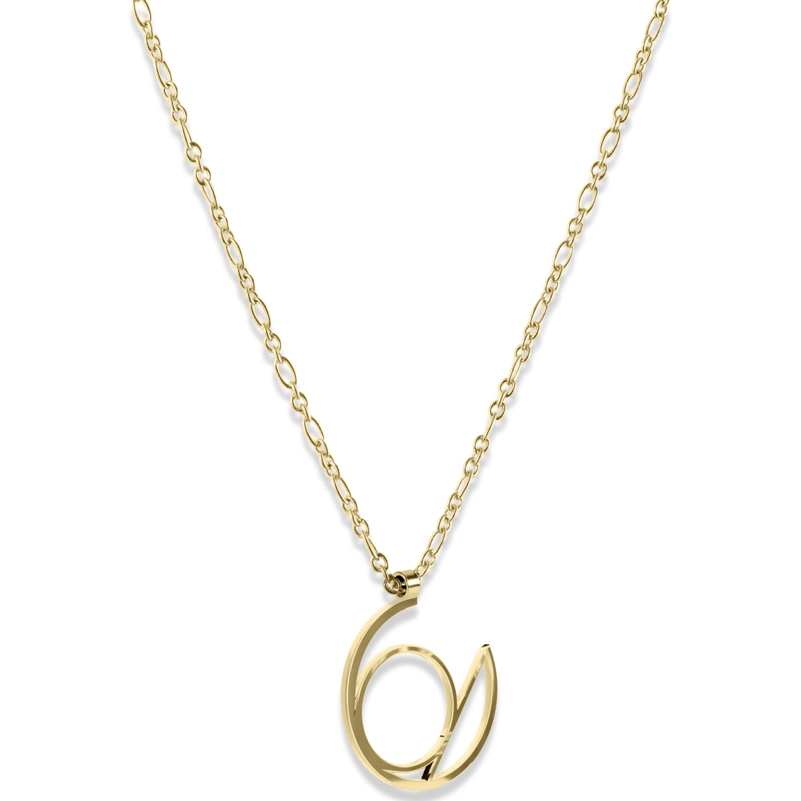 Alphabet Hoop Pendant Necklace (Small) - Gold Vermeil