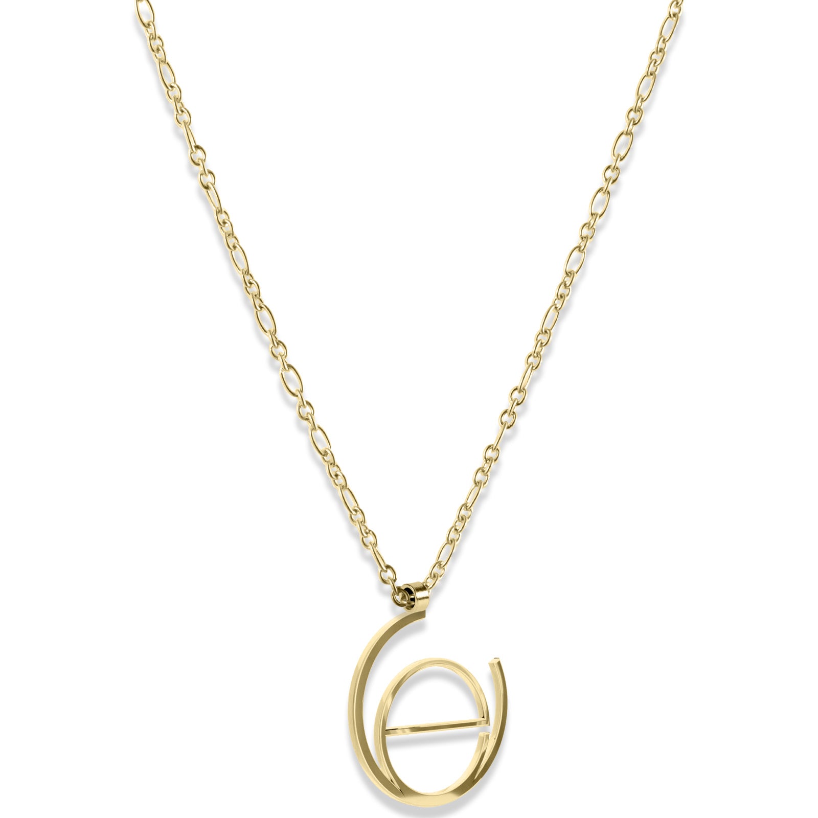 Alphabet Hoop Pendant Necklace (Small) - Gold Vermeil