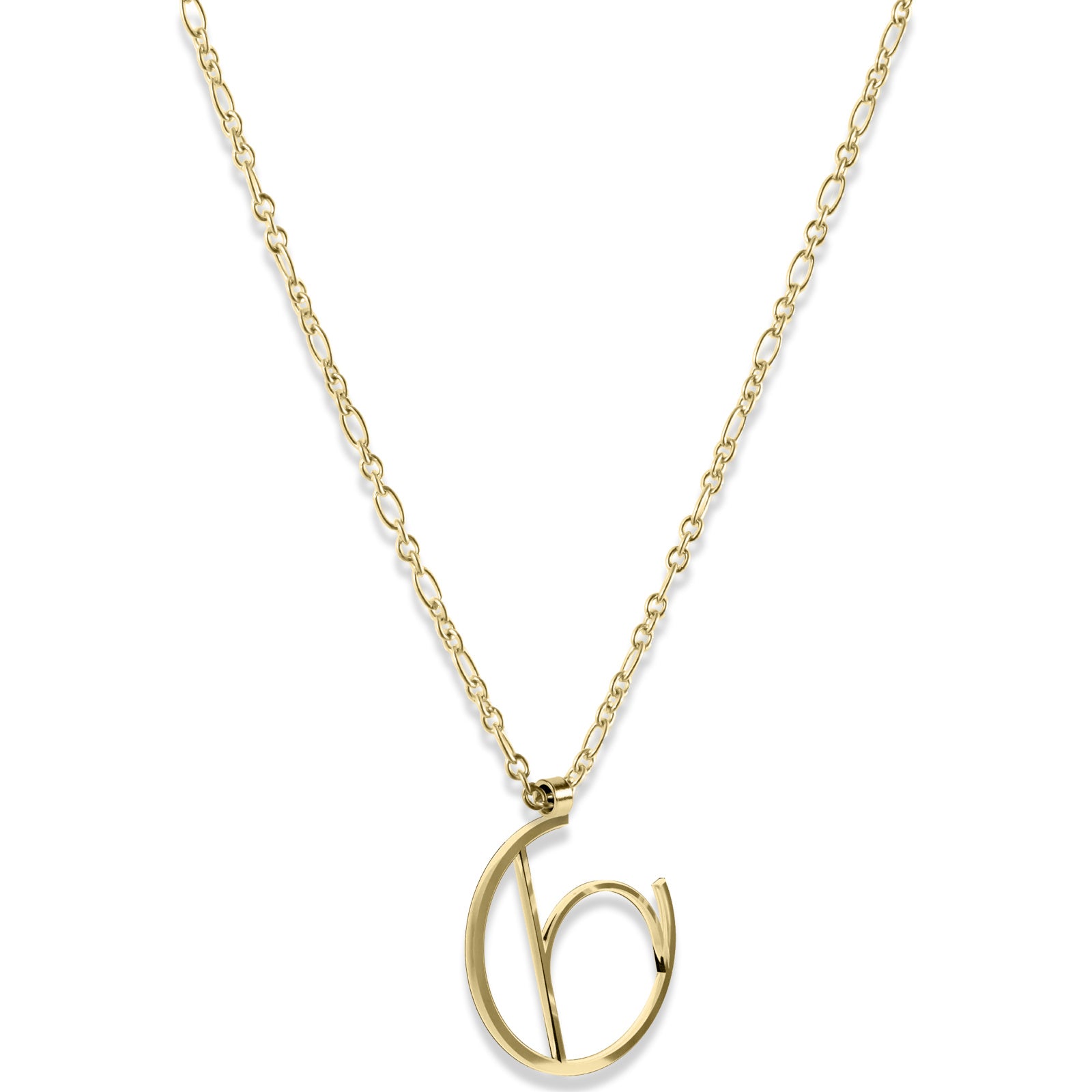 Alphabet Hoop Pendant Necklace (Small) - Gold Vermeil