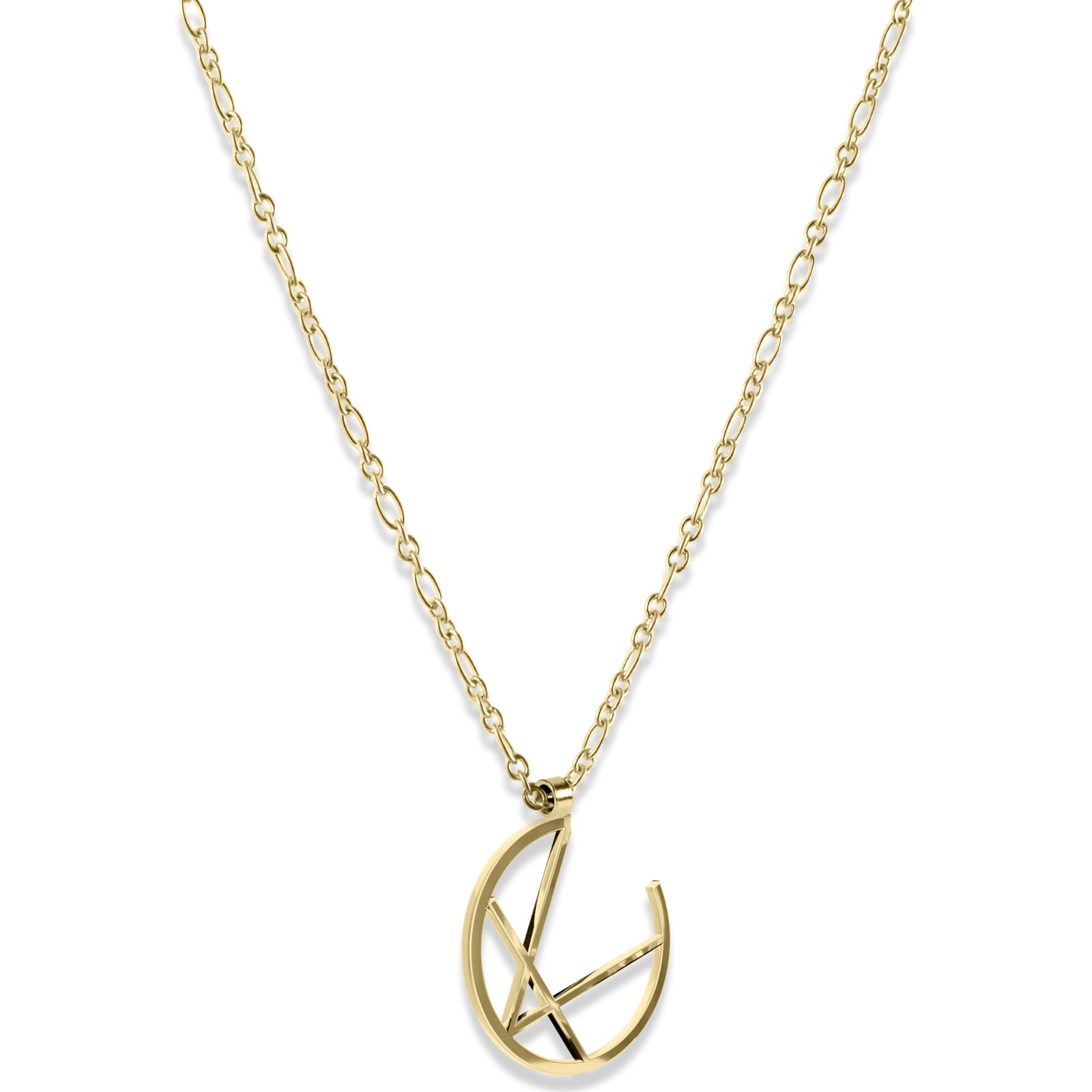 Alphabet Hoop Pendant Necklace (Small) - Gold Vermeil