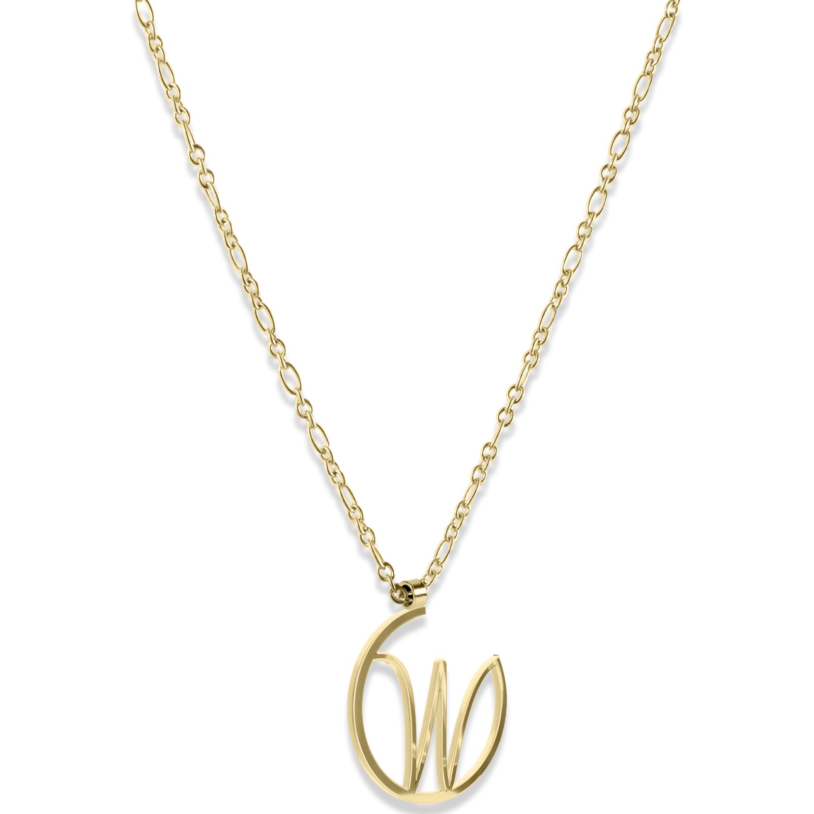 Alphabet Hoop Pendant Necklace (Small) - Gold Vermeil