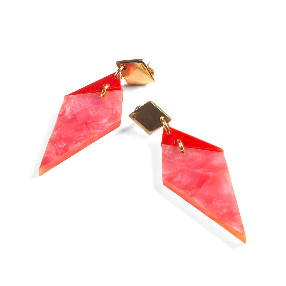 Abstract Diamonds - Red Pearl & Pink Pearl