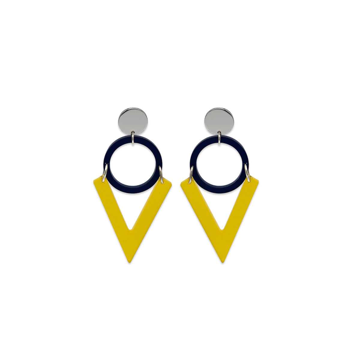 Abstract Drops - Yellow & Navy