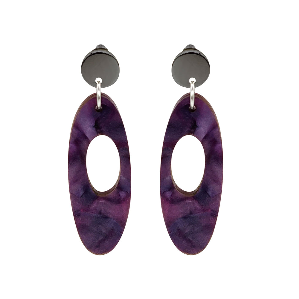 Hepworth Earrings - Amethyst Pearl