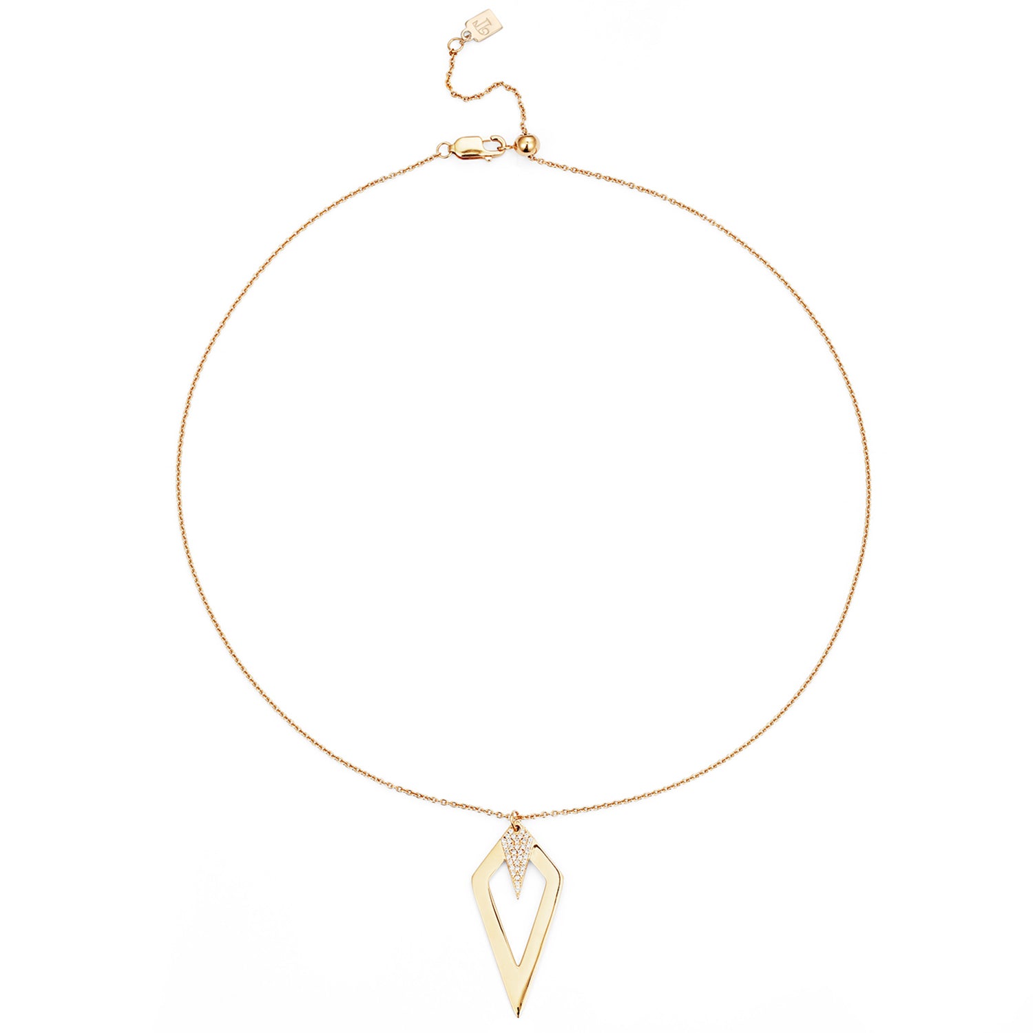 Arrowhead Pendant Necklace - Gold